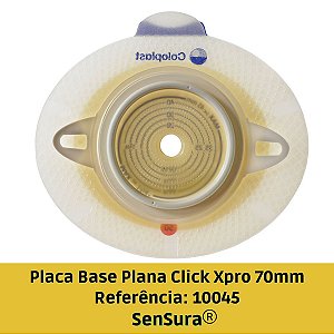 Placa de Colostomia Sensura Click Xpro Plana Recortável 70mm - Coloplast