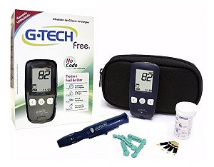 Kit Medidor de Glicose Completo G-Tech Free 1