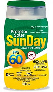 Protetor Solar SunDay FPS 60 com Repelente 120ml - Nutriex