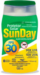 Protetor Solar SunDay FPS 30 com Repelente 120ml - Nutriex