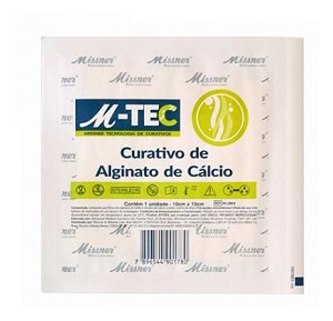 Curativo de Alginato de Cálcio M-Tec 10cm x 10cm (01UN) - Missner