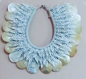 necklace rhinoclavis vertagus cut/placuna - unid