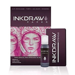 Kit Tinta Inkdraw Stencil + Inkdraw Paper