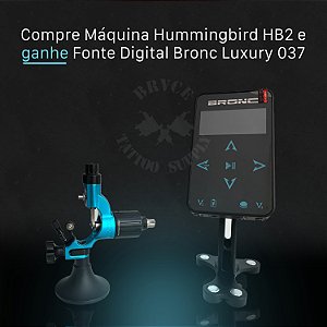 Máquina Rotativa Hummingbird HB2 - Azul + BRINDE Fonte Digital Bronc Luxury 037