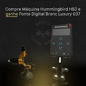 Máquina Rotativa Hummingbird HB2 - Dourada + BRINDE Fonte Digital Bronc Luxury 037