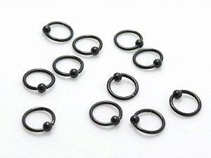 Piercing Captive Aço 316L - Anodizado Preto