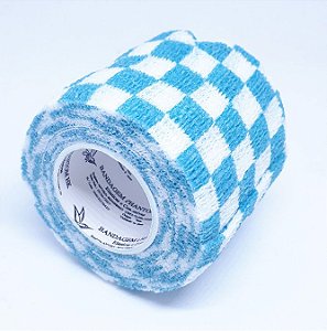 Bandagem Fita Adesiva Auto Aderente - Blue Grid