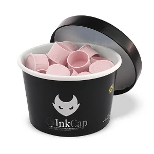 Ink Cap - Batoques de Silicone Rosa - GG - 25 unidades