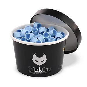 Ink Cap - Batoques de Silicone Azul - P - 140 unidades