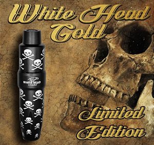 Máquina Pen White Head Gold - Skull