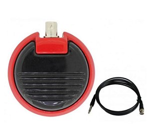 Pedal Metal Round - Vermelho