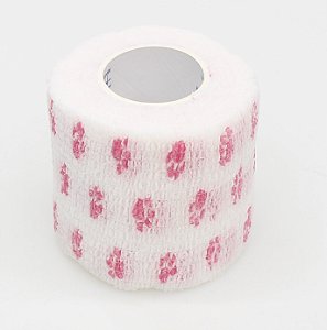Bandagem Fita Adesiva Auto Aderente - White / Pink Paw