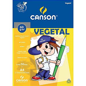 Bloco Canson Vegetal 60g/m² A4 - 50 Folhas