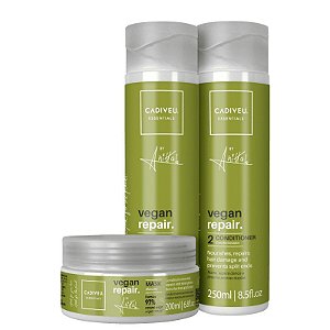 Kit Cadiveu Essentials Vegan Repair by Anitta - Shampoo, Condicionador e Máscara