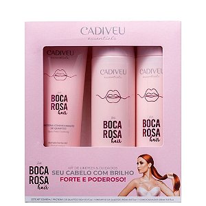 Kit Cadiveu Boca Rosa Hair Quartzo - Shampoo + Condicionador + Pré-Shampoo