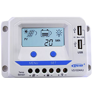 CONT CARGA PWM 12/24V 10A DISPLAY 1024AU EPEVERNEO