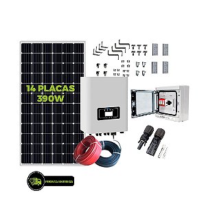 Kit Fotovoltaico 5,46KW - 14PL 390W + 01 INVER 5K