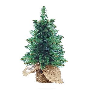 Mini Árvore de Natal 60 cm 71 Galhos Base Juta Cromus