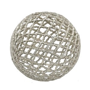 Bola Decorativa Metal Prata 19cm