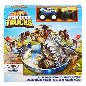 Pista Hot Wheels Monster Trucks Batalha do Tubarão Mecha Mattel - Daluel -  Daluel
