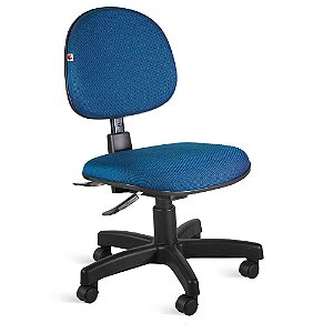 Cadeira Ágata Executiva Back System Tecido Azul Com Preto