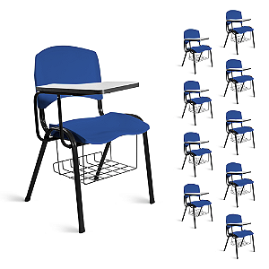 Cadeira Lara Plástica Universitária Kit 10 A/E