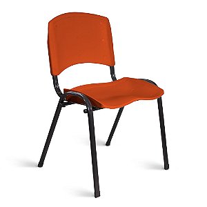 Cadeira Plástica Fixa A/E Laranja Lara