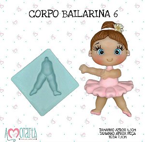 Molde de Silicone Amorarts Corpo Bailarina 6