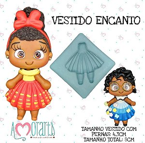 Molde de Silicone Vestido Encanto--CÓD 27