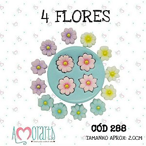 Molde 4 Flores--CÓD 288