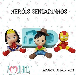Molde Heróis Sentadinhos
