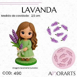 Molde de Silicone Folha de Lavanda--CÓD 490