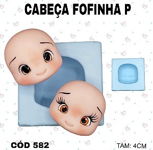 Molde de Silicone Cabeça Fofinha-- CÓD 582