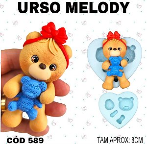 Molde de Silicone Urso Melody--CÓD 589