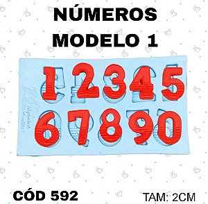 Moldde de Silicone Números 1--CÓD 592