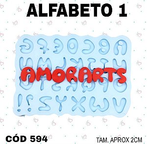 Molde de Silicone Alfabeto 1--Cód 594