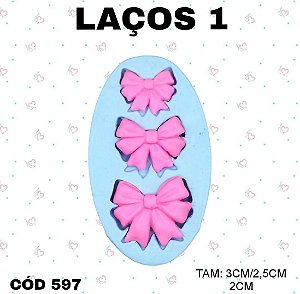 Molde de Silicone Laços 1--CÓD 597