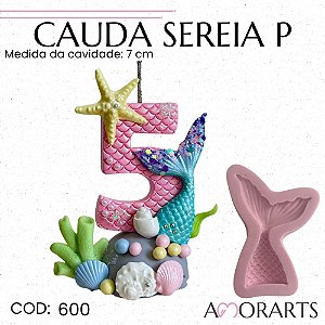 Molde de silicone Cauda Sereia P--CÓD 600