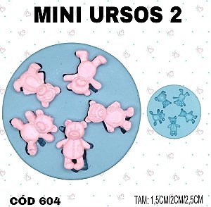 Molde de Silicone Mini Ursos 2--CÓD 604