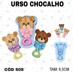 Molde de Silicone Urso Chocalho--CÓD 608