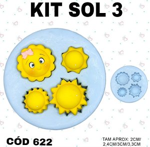 Molde de Silicone Kit Sol 3--CÓD 622