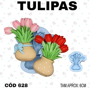 Molde de Silicone Tulipas--CÓD 628