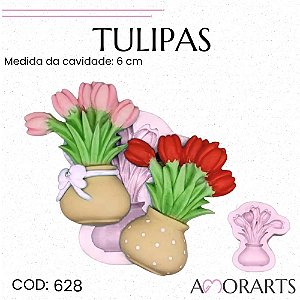 Molde de Silicone Tulipas--CÓD 628