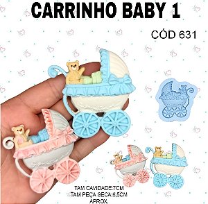 Molde de Silicone Carrinho Baby 1--CÓD 631