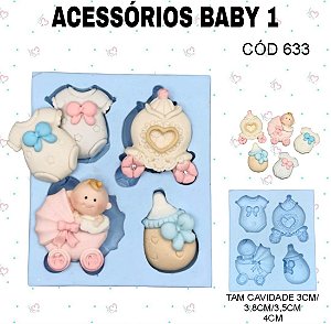 Molde de Silicone Acessórios Baby 1--CÓD 633