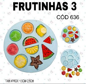 Molde de Silicone Frutinhas 3-- CÓD 636