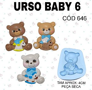 Molde de silicone Urso Baby 6--CÓD 646