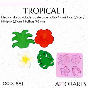 Molde de silicone Tropical 1 --CÓD 651