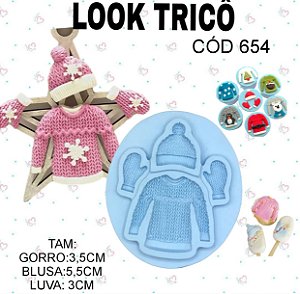 Molde de silicone Look Tricô--CÓD 654