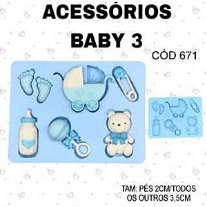 Molde de silicone Acessórios Baby 3--CÓD 671